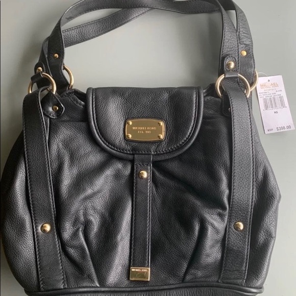 Michael Kors Handbags - NWT Michael Kors Black Leather Shoulder Tote